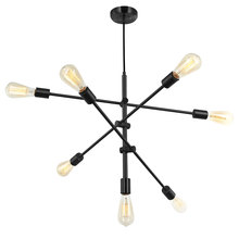 Dainolite 817P-BK - 7LT Pendant, Black Finish