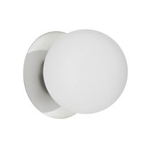 Dainolite BUR-51W-PC-WH - 1 Light Incandescent Wall Sconce, Polished Chrome with White Glass