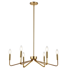 Dainolite CLN-266C-AGB - 6 Light Incandescent Chandelier, Aged Brass