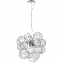 Dainolite CLZ-206P-PC - 6 Light Halogen Pendant Polished Chrome with Clear Spiral Glass