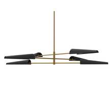 Dainolite CSE-476C-AGB-MB - 6 Light Incandescent 3-Tier Chandelier Aged Brass and Matte Black