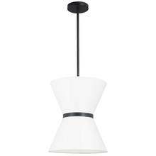 Dainolite CTN-121P-MB-790 - 1LT Incandescent Pendant, MB w/ WH Shade