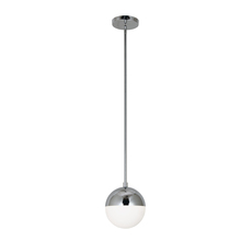 Dainolite DAY-71P-PC - 1 Light Halogen Pendant, Polished Chrome Finish with White Glass