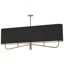 Dainolite ELN-544HC-AGB-797 - 4 Light Incandescent Horizontal Chandelier Aged Brass with Black Shade