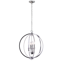 Dainolite KAR-206C-PC - 6LT Chandelier, Polished Chrome w/Jewelled Accents