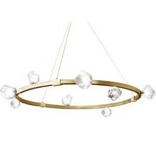 Dainolite PRN-4212C-AGB - 12 Light Halogen Chandelier, Aged Brass w/ Clear Glass