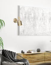 Dainolite RHS-1W-AGB - 1 Light Halogen Wall Satin Chrome Aged Brass with Frosted Diffuser