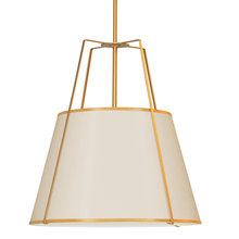 Dainolite TRA-304P-GLD-CRM - 4LT Trapezoid Pendant CRM Shade With 790 Diff