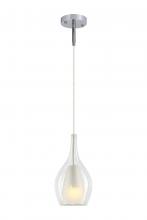 Matteo Lighting C37501CHCL - 1 LT "JERICHO" D5.9" CHROME+ CL GLASS PENDANT E26