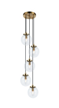 Matteo Lighting C63005AGCL - The Bougie Aged Gold Brass Pendant