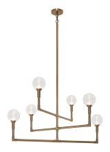 Matteo Lighting C64806AGCL - Candlestix Aged Gold Brass Chandelier