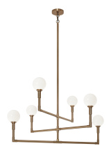 Matteo Lighting C64806AGOP - Candlestix Aged Gold Brass Chandelier