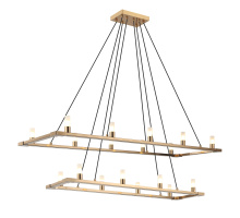 Matteo Lighting C75218AG - Cascadian Aged Gold Brass Chandelier