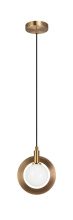 Matteo Lighting C80701AGOP - Astro Aged Gold Brass Pendant