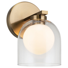 Matteo Lighting W60701AGCL - Derbishone Aged Gold Brass Wall Sconce