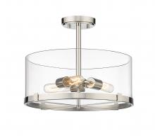 Z-Lite 3032SF-PN - 3 Light Semi Flush Mount