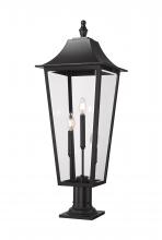 Z-Lite 5008PHXLR-533PM-BK - 3 Light Outdoor Pier Mounted Fixture