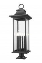 Z-Lite 5017PHXLR-533PM-BK - 6 Light Outdoor Pier Mounted Fixture