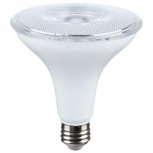 Satco Products Inc. S11476 - 14 Watt Dusk to Dawn LED; PAR38; 5000K; Medium Base; White Finish; 120 Volt