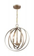 Nuvo 60/7057 - Pendleton - 3 Light Pendant with- Burnished Brass Finish