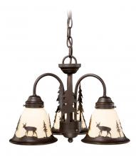  LK55416BBZ-C - Bryce 3L LED Deer Fan Kit or Chandelier (Dual Mount) Burnished Bronze