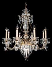 Schonbek 1870 1248-22 - Bagatelle 11 Light 120V Chandelier in Heirloom Gold with Clear Heritage Handcut Crystal