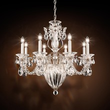 Schonbek 1870 1238N-40H - Bagatelle 11 Light 120V Chandelier in Polished Silver with Clear Heritage Handcut Crystal