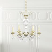 Schonbek 1870 AT1006N-48H - Helenia 6 Light 120V Chandelier in Antique Silver with Heritage Handcut Crystal