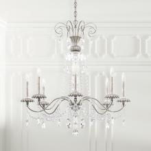 Schonbek 1870 AT1008N-44H - Helenia 8 Light 120V Chandelier in Heirloom Silver with Heritage Handcut Crystal