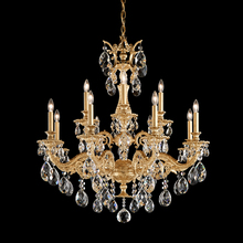 Schonbek 1870 5682-23H - Milano 12 Light 120V Chandelier in Etruscan Gold with Heritage Handcut Crystal