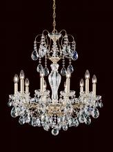 Schonbek 1870 ST1946N-23H - Sonatina 10 Light 120V Chandelier in Etruscan Gold with Clear Heritage Handcut Crystal