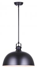 Canarm IPL222B01BK16 - Polo, IPL222B01BK16, MBK Color, 1 Lt 16" Rod Pendant, 100W Type A, 16" W x 15 - 63" H