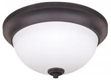 Canarm IFM256A13ORB - New Yorker, 2 Light Flush Mount, Flat Opal Glass, 60W Type A, 13" W x 6" H