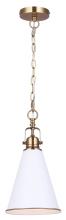 Canarm IPL2195B01WHG - OLLIE, IPL2195B01WHG, GD + MWH Color, 1 Lt Chain Pendant, 60W Type A, 7.5inch W x 18.5 - 78inch H