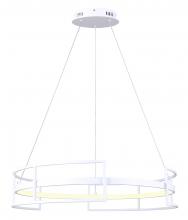 Canarm LCH231A24WH - AMORA 1 Light Matte White Modern Chandelier with Integrated LED for Dining Rooms and Living Rooms