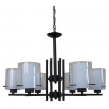 Whitfield CH28055-6BK - 6 Light Chandelier