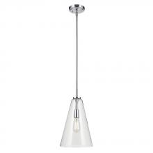 Kichler 42199CH - Everly 15.25" 1-Light Cone Pendant with Clear Glass in Chrome