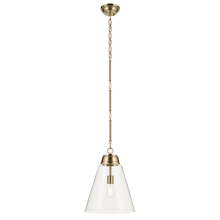 Kichler 52662CPZCLR - Marsailli 19.75" 1-Light Large Pendant with Clear Glass in Champagne Bronze