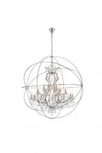  1130G60PN/RC - Geneva 25 Light Polished Nickel Chandelier Clear Royal Cut Crystal