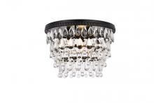 Elegant 1219F15BK/RC - Nordic 3 Lights Black Flush Mount