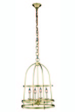 Elegant 1498D18BB - Baltic Collection Chandelier D:18 H:28 Lt:4 Burnished Brass Finish