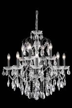 Elegant 2016D28DB/RC - St. Francis 12 Light Dark Bronze Chandelier Clear Royal Cut Crystal