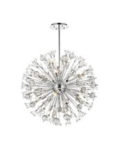 Elegant 2500D32C - Vera 32 Inch Crystal Starburst Round Pendant in Chrome