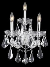 Elegant 2801W3C/RC - Maria Theresa 3 Light Chrome Wall Sconce Clear Royal Cut Crystal