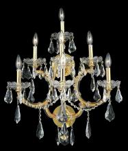 Elegant 2801W7G/RC - Maria Theresa 7 Light Gold Wall Sconce Clear Royal Cut Crystal