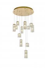 Elegant 3680D28SG - Aston 28 inch LED Pendant in Satin Gold