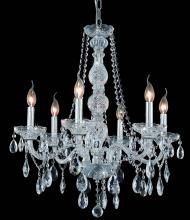 Elegant 7956D24C/RC - Verona 6 Light Chrome Chandelier Clear Royal Cut Crystal