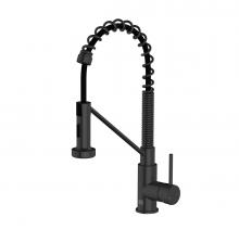 Elegant FAK-310MBK - Yara Single Handle Pull Down Sprayer Kitchen Faucet in Matte Black
