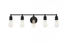 Elegant LD4028W29BK - Serif 5 Light Black Wall Sconce