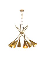 Elegant LD651D32BR - Casen 32 inch pendant in brass